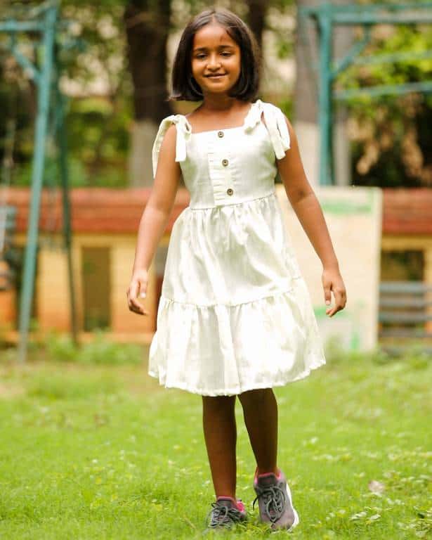 Starry White Kids Dress