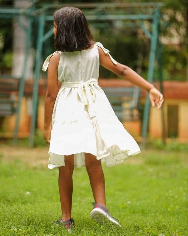 Starry White Kids Dress