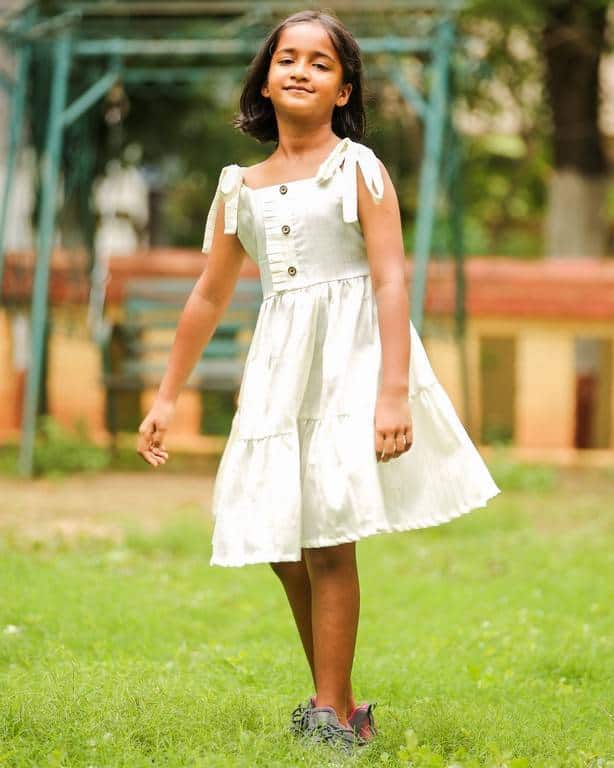 Starry White Kids Dress
