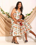 Orchid White Strappy Mother Daughter Twinning