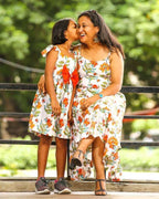 Orchid White Strappy Mother Daughter Twinning