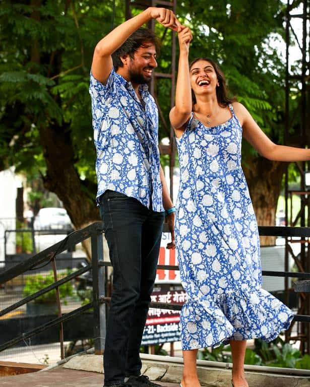 Blue Bloom Strappy Couple