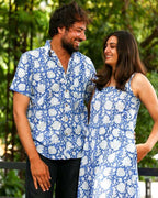 Blue Bloom Strappy Couple