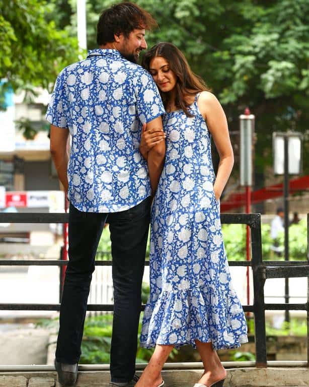 Blue Bloom Strappy Couple