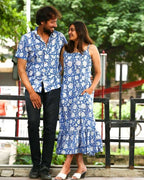 Blue Bloom Strappy Couple