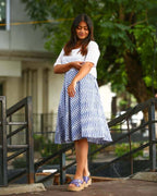 Lilac Ivory White Cutwork Nursing Dress