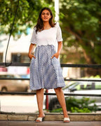 Lilac Ivory White Cutwork Dress