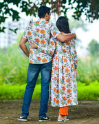Orchid White Kurta with Pant Couple Set