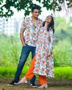 Orchid White Kurta with Pant Family Set