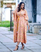 Coral Pearl Nursing Kaftan