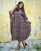 Black Maroon Blast Kaftan