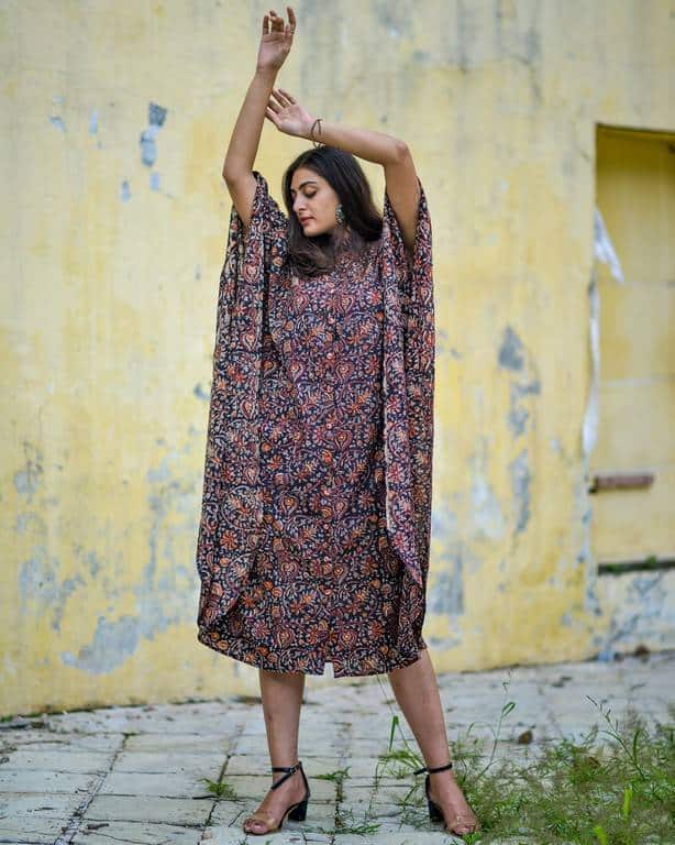 Black Maroon Blast Kaftan