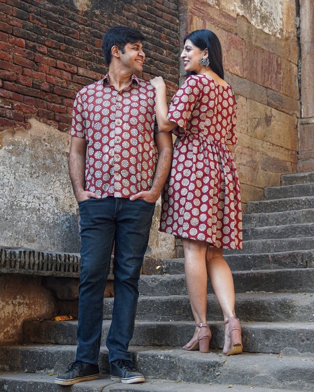 Rosy Vine Short Couple Set