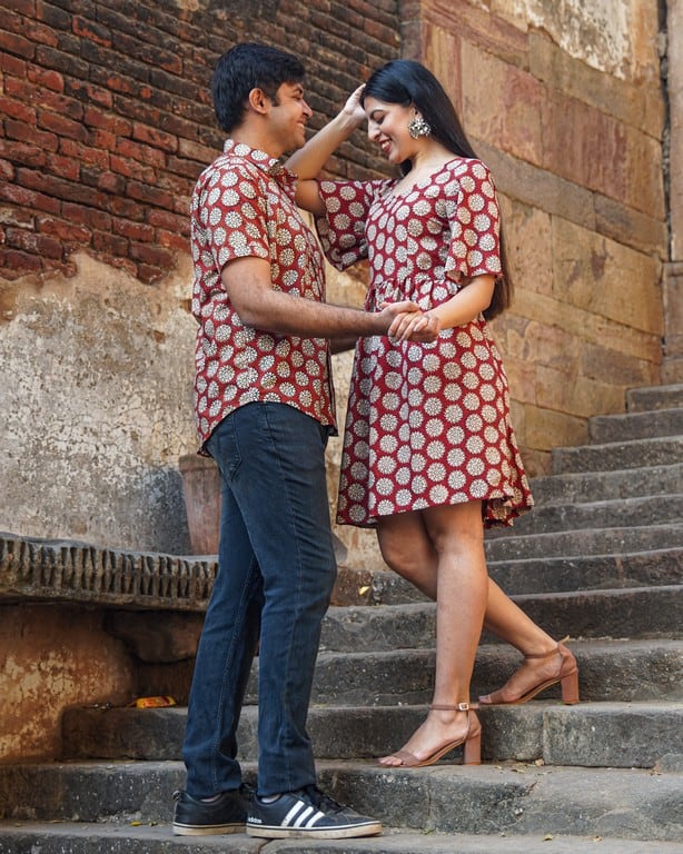 Rosy Vine Short Couple Set
