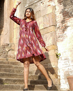 Maroon Panache Short Dress