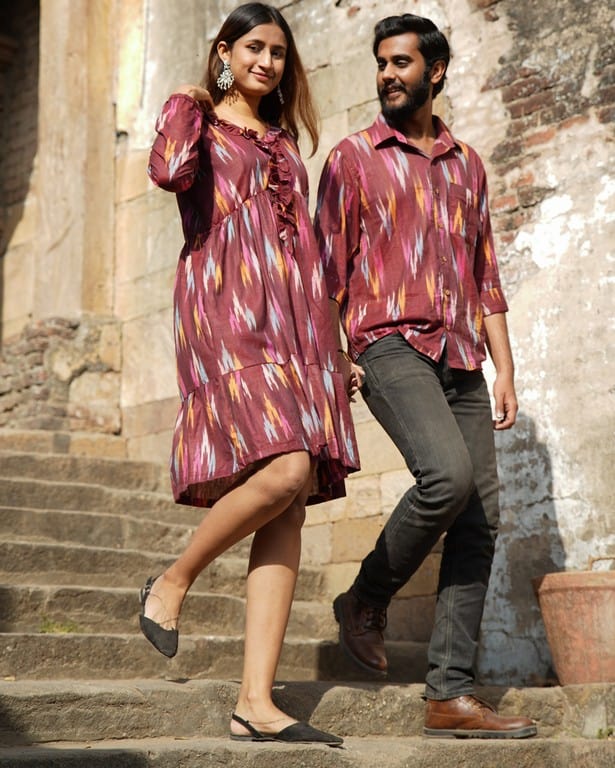 Maroon Panache Short Couple Set