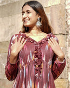 Maroon Panache Short Dress