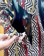 Red Yellow Block Print Jumpsuit