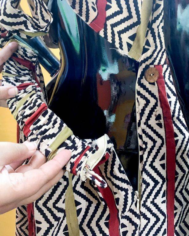 Red Yellow Block Print Jumpsuit