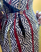 Red Yellow Block Print Jumpsuit