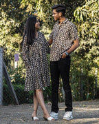 Black Floral Couple Set