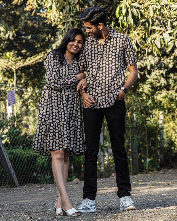 Black Floral Couple Set Main image