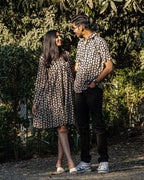 Black Floral Couple Set