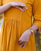 Sandy Gold Maternity Dress