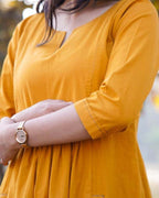 Sandy Gold Maternity Dress