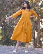 Sandy Gold Maternity Dress