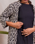 Black Aztec Jacket Maternity Dress