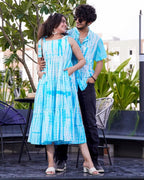 Blue Shibori Tie Up Couple
