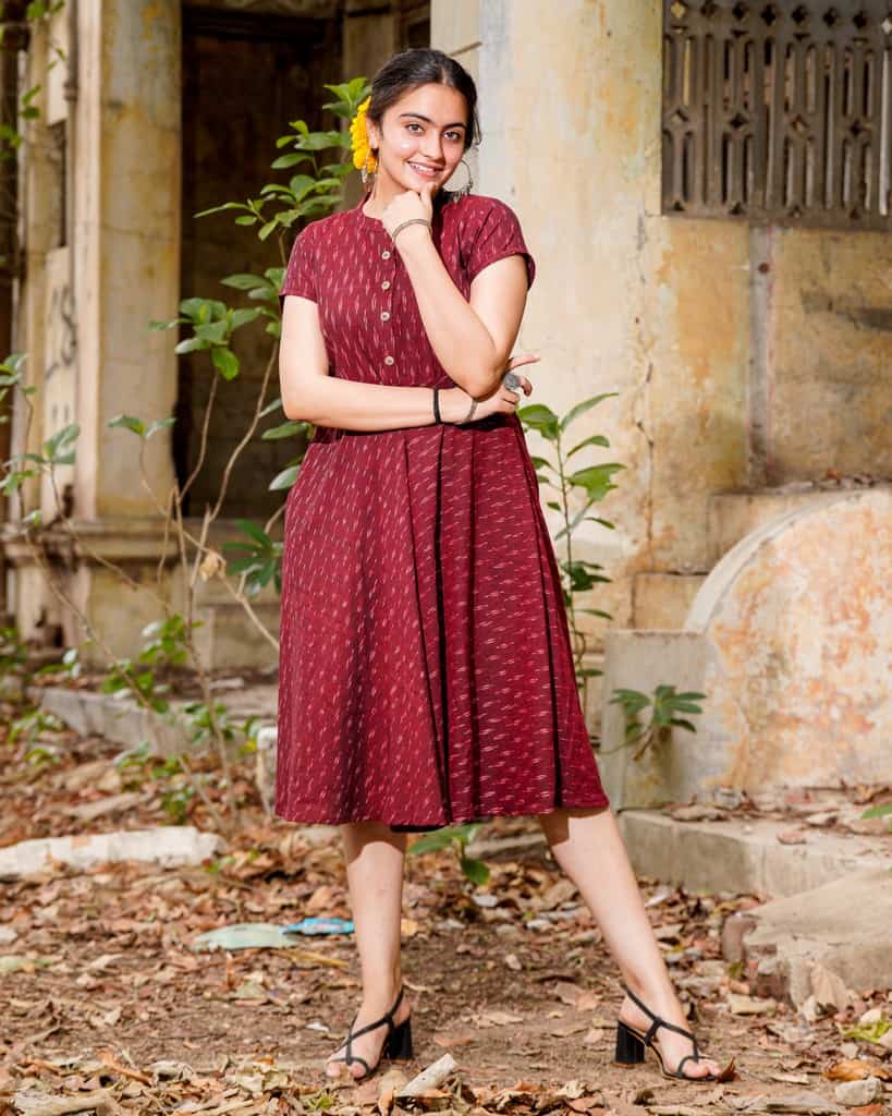 Maroon Glorious Dress Secondary image