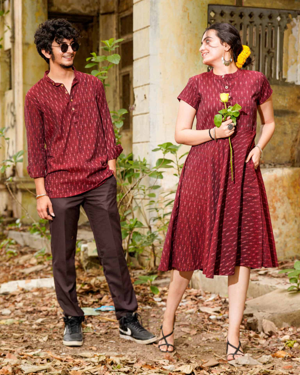 Maroon Glorious Couple Set