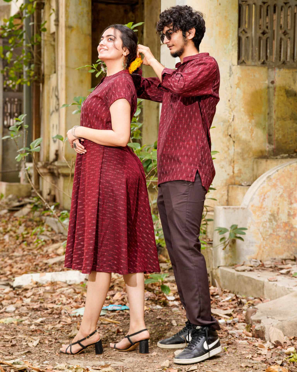 Maroon Glorious Couple Set