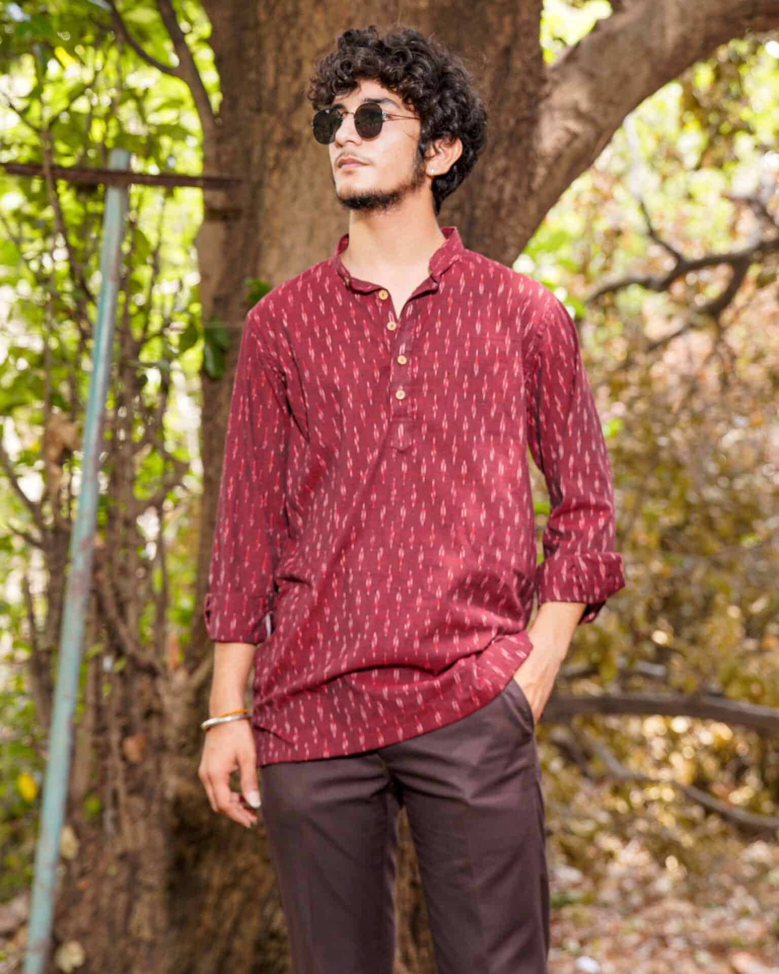 Maroon Glorious Kurta Main image