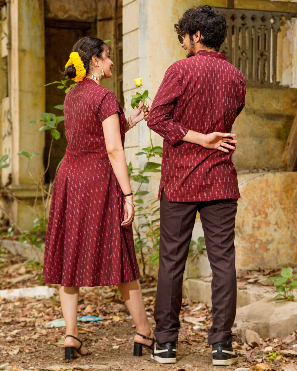 Maroon Glorious Couple Set