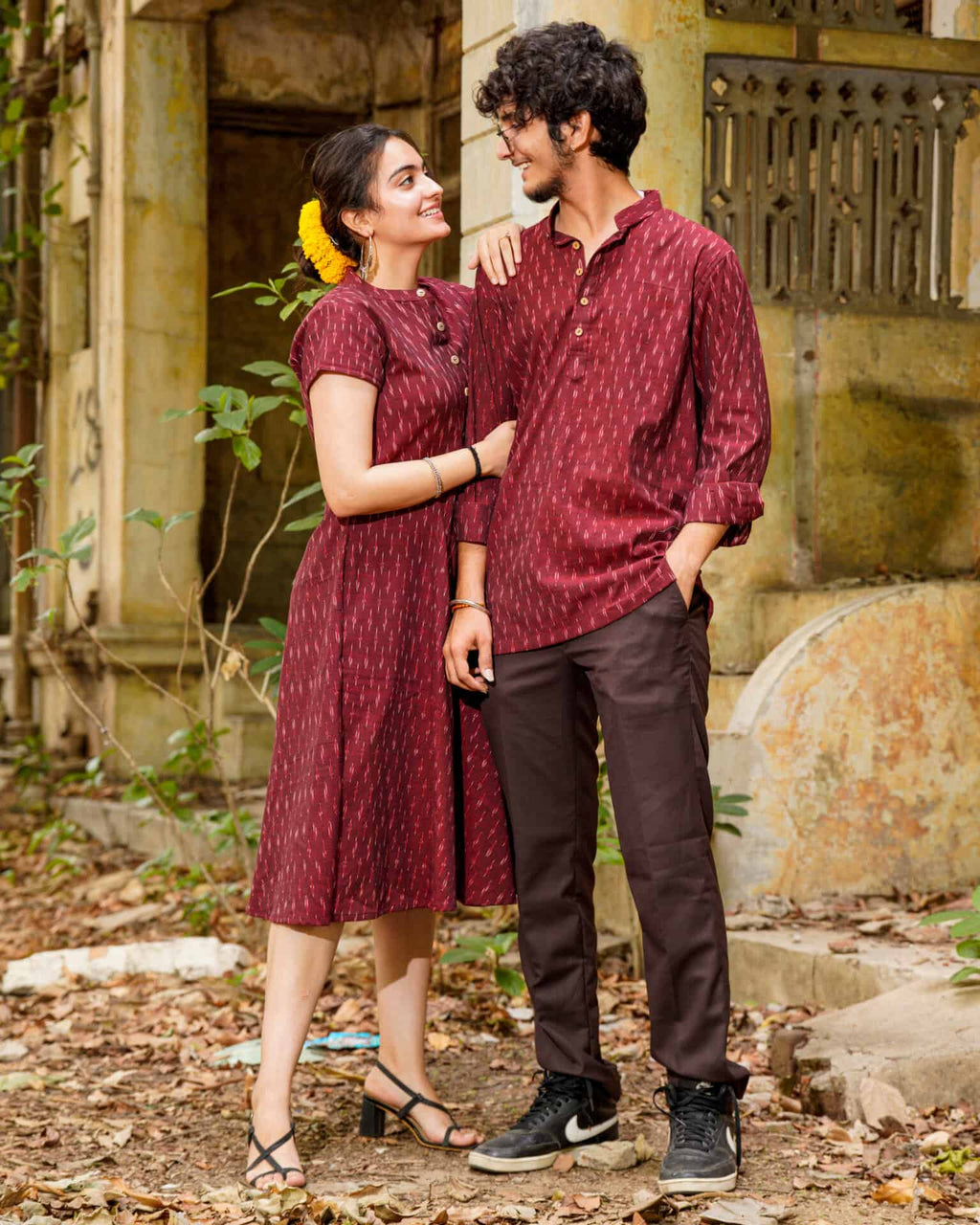 Maroon Glorious Couple Set