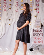 Starry Black Maternity Dress