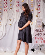 Starry Black Maternity Dress