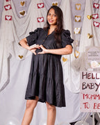 Starry Black Maternity Dress