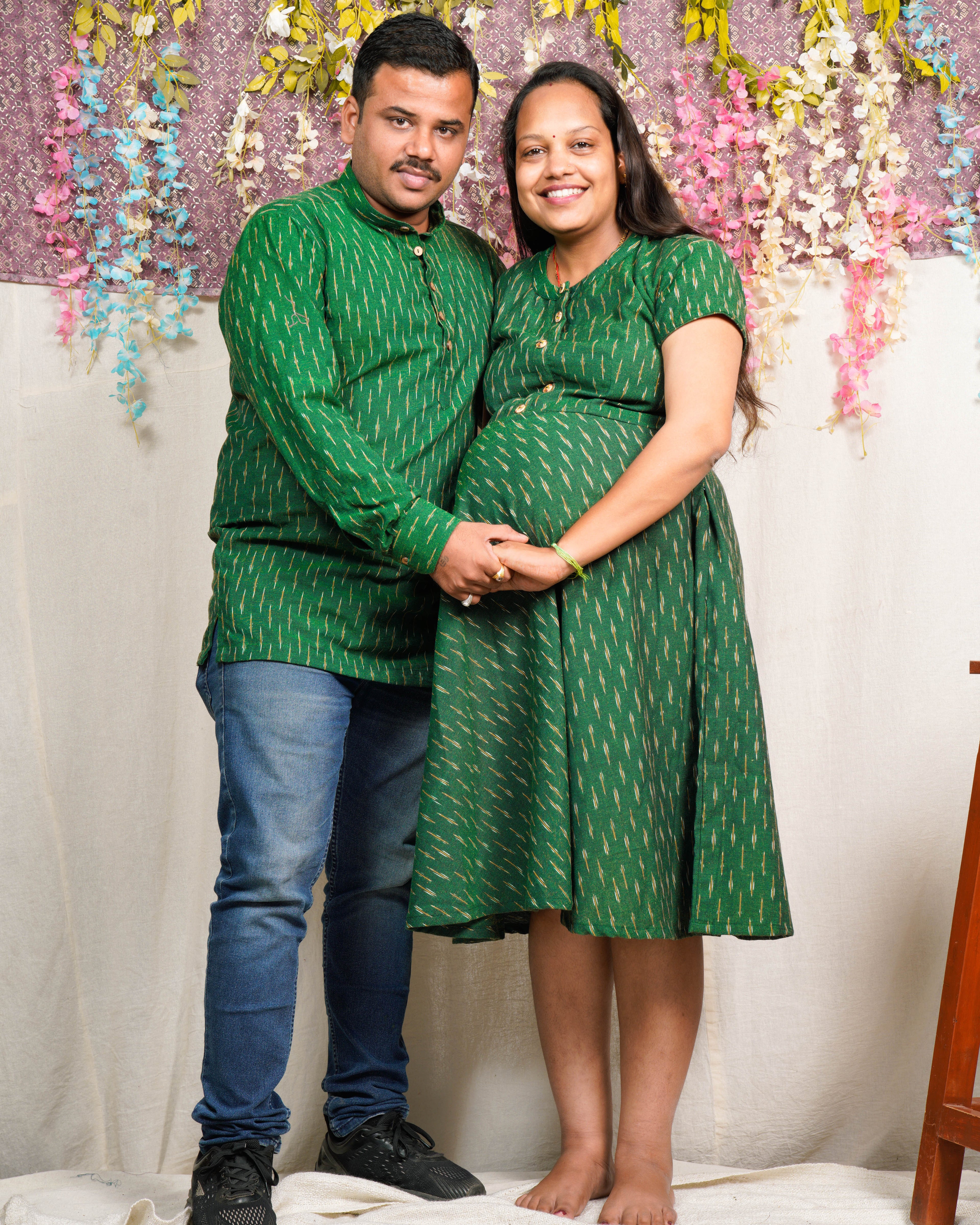 Pickle Green Glorious Maternity Dress
