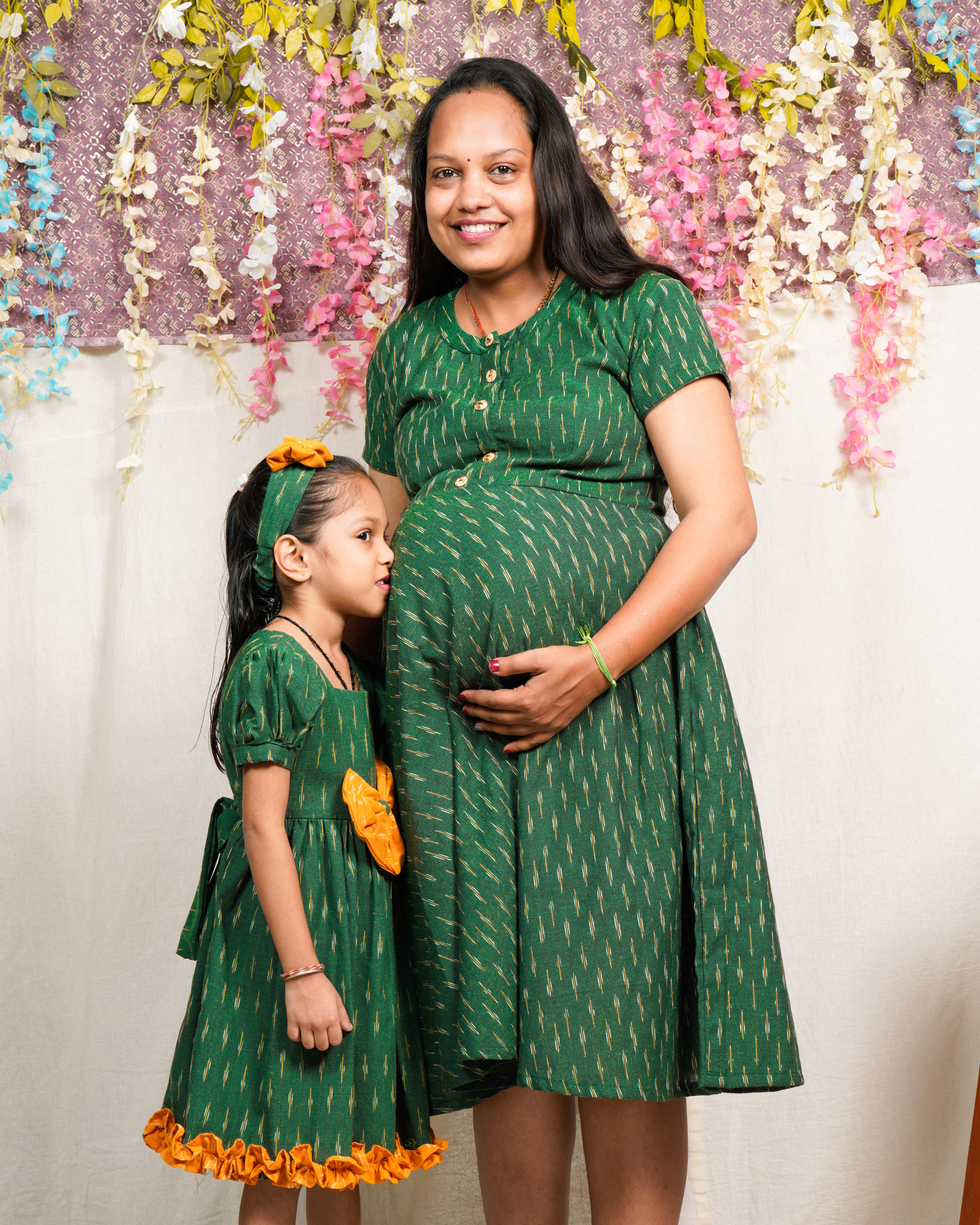 Pickle Green Glorious Maternity Dress