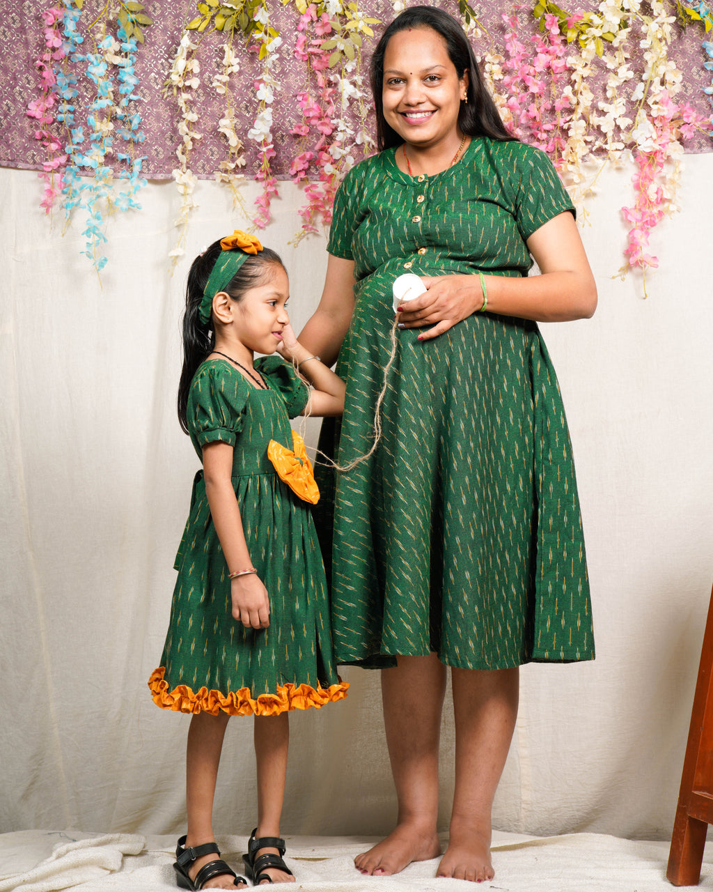 Pickle Green Glorious Maternity Dress