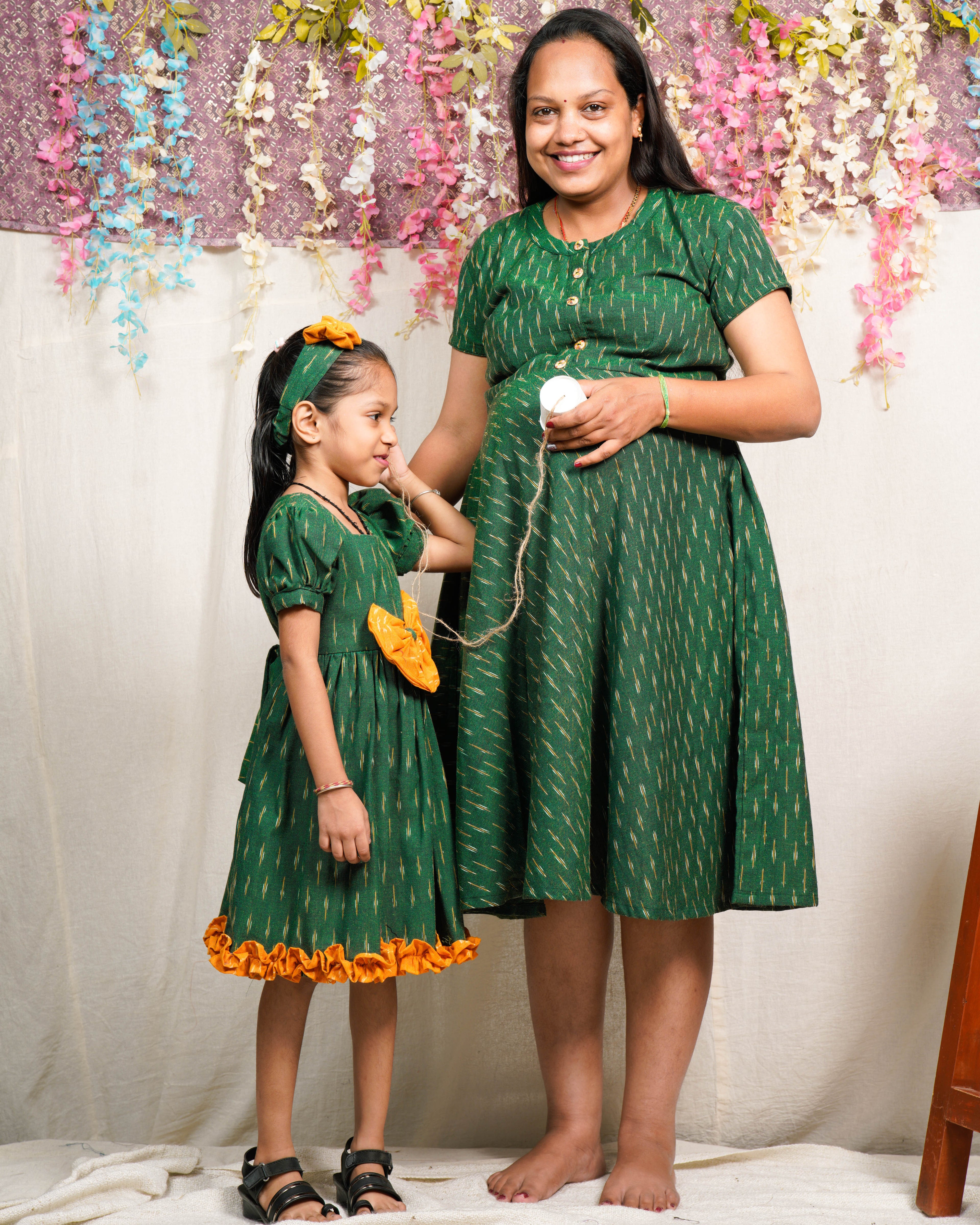 Pickle Green Glorious Maternity Dress