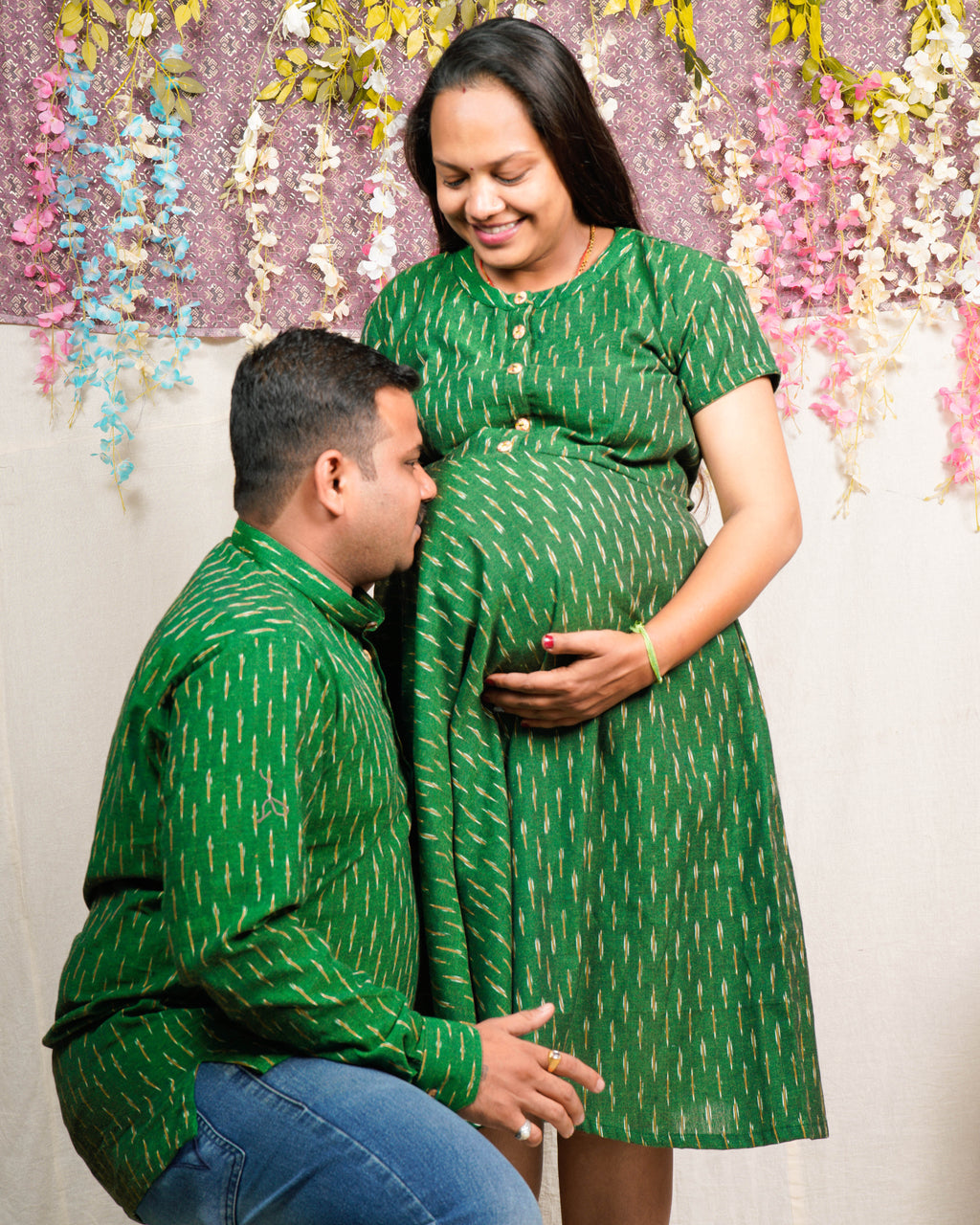Pickle Green Glorious Maternity Dress