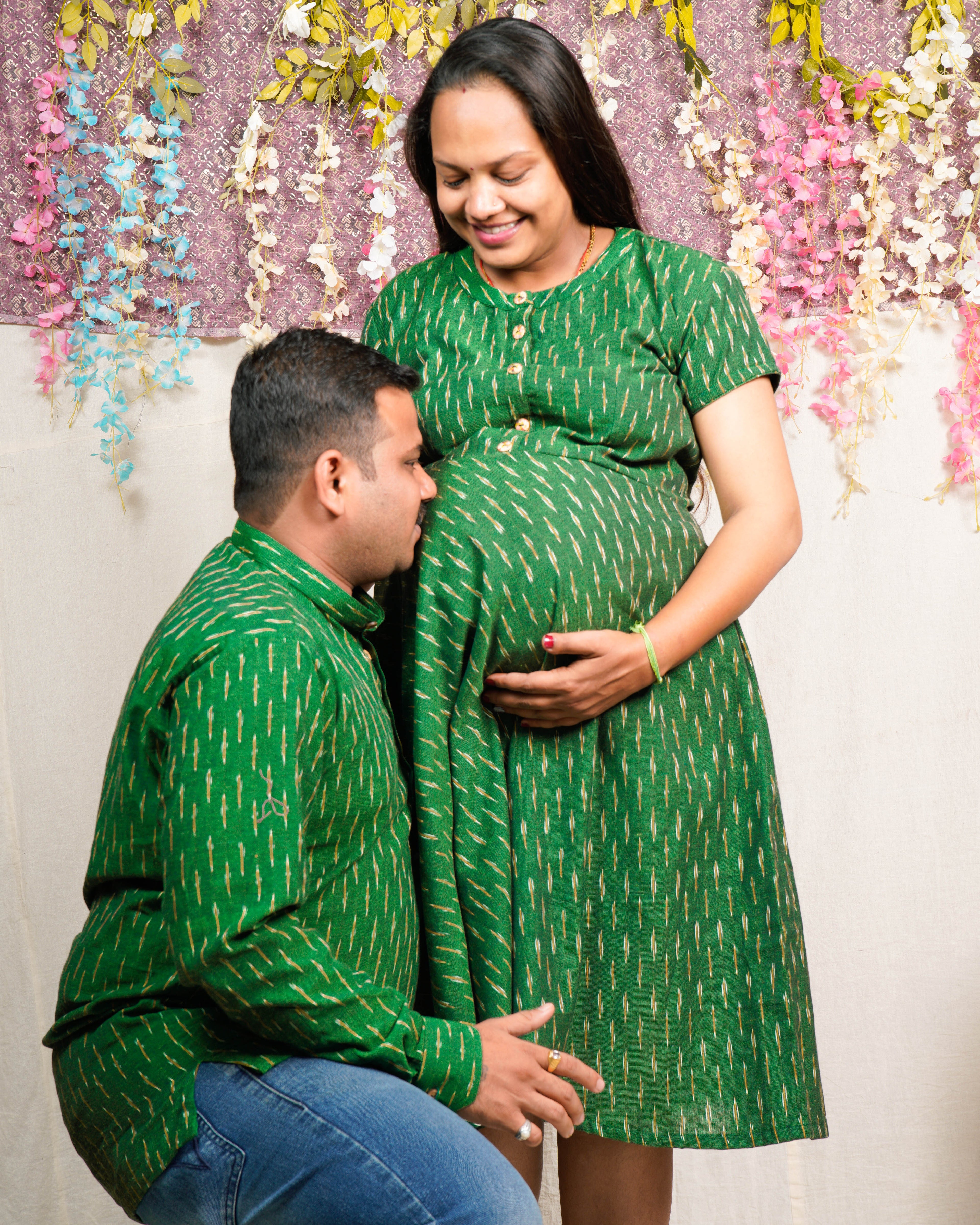Pickle Green Glorious Maternity Dress