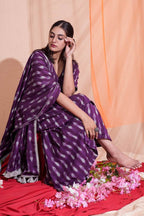 Purple Aster Sharara Set