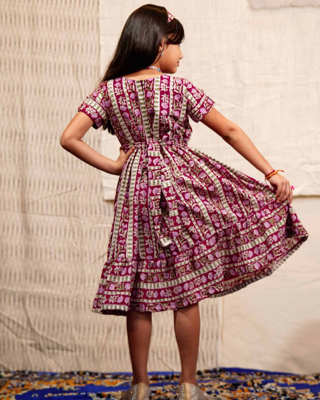 Maroon Red Pinnacle Kids Dress