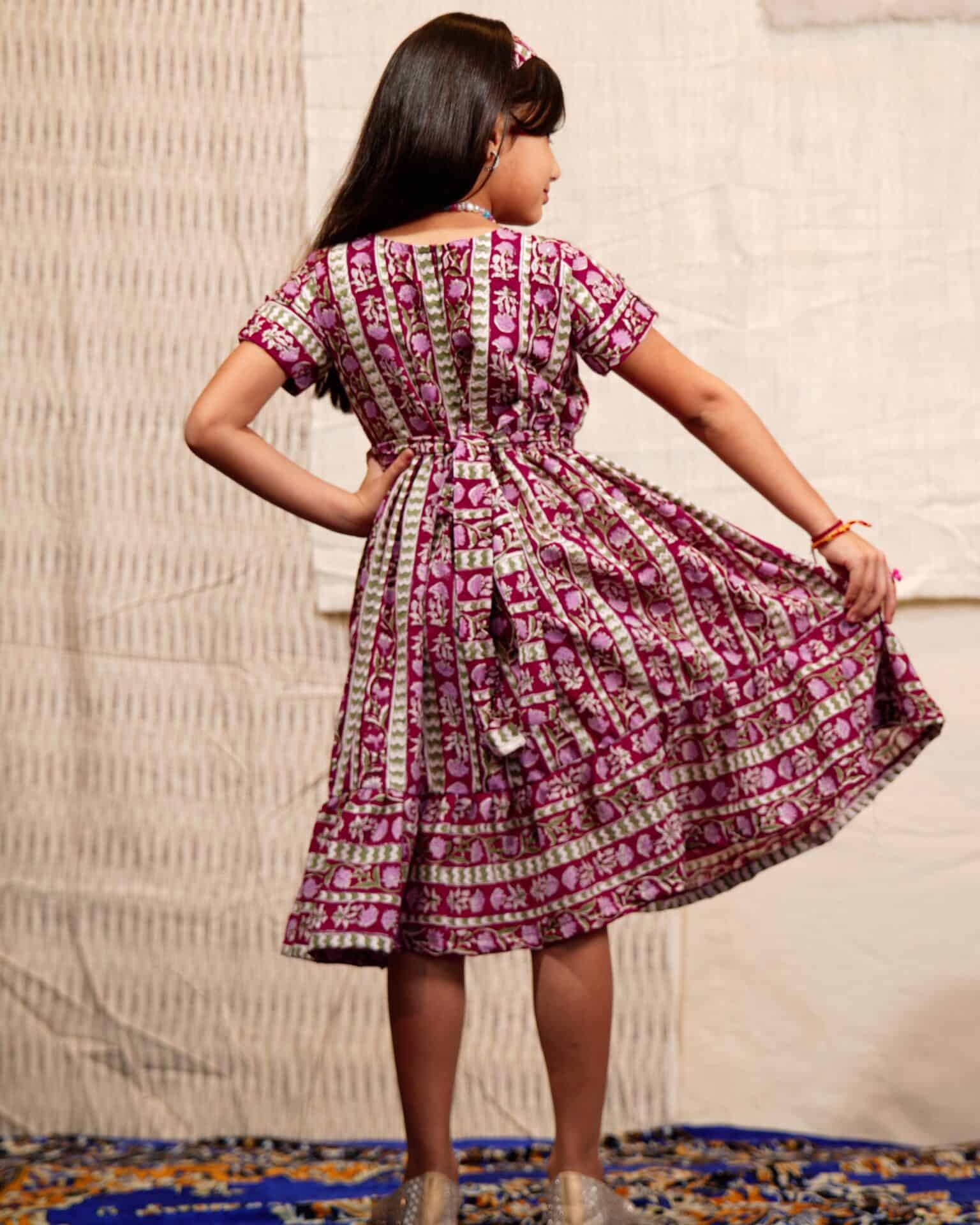 Maroon Red Pinnacle Kids Dress
